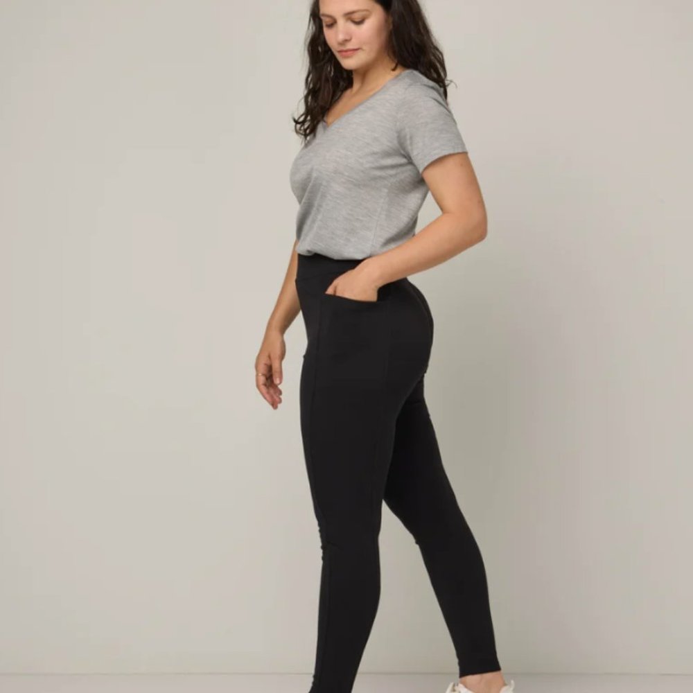 wool& merino wool ponte pants, size L, EUC